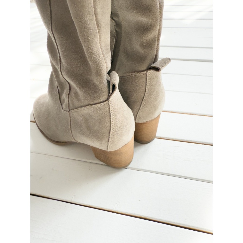 Blondo Nikki Taupe Beige‎ Waterproof Suede Knee High Boots size 7.5 - Picture 6 of 6